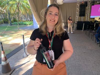 A enóloga Angélica Bender, da Epamig, foi uma das palestrantes do primeiro dia da Uai Wine