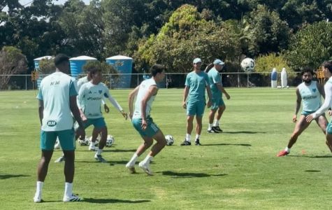 Jogadores do Cruzeiro durante treinamento na Toca da Raposa II