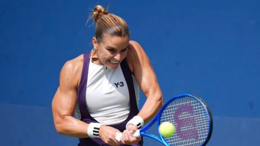 Maria Sakkari durante disputa do US Open