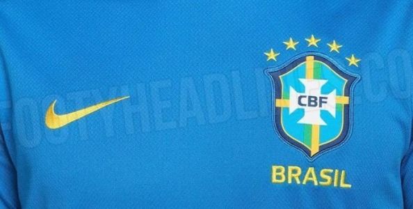 Detalhes do novo uniforme de treino da Seleção Brasileira, vazado pelo portal Footy Headlines