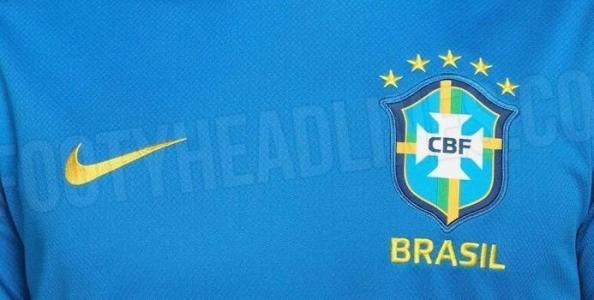 Detalhes do novo uniforme de treino da Seleção Brasileira, vazado pelo portal Footy Headlines