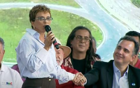 Prefeita de Contagem, Marília Campos (PT), e o senador Rodrigo Pacheco (PSD)