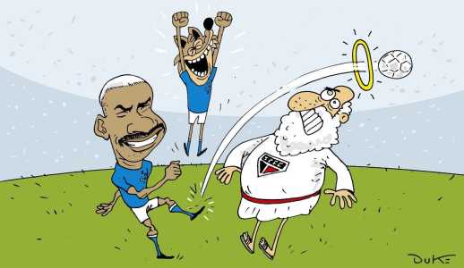 Charge do Duke | A vitória do Cruzeiro sobre o São Paulo no Brasileirão
