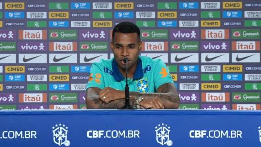 Jean Lucas durante entrevista coletiva na Seleção Brasileira