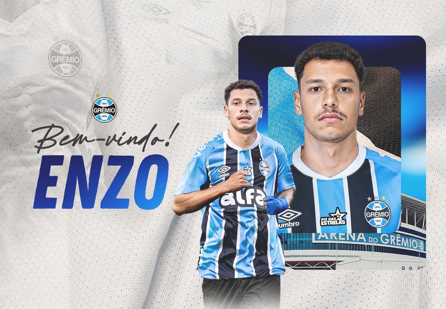 Grêmio anuncia a contratação de Enzo, lateral-esquerdo que estava no CSA