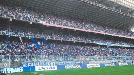 Torcida do Cruzeiro em jogo do time feminino no Independência