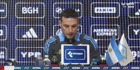 Lionel Scaloni em entrevista coletiva à TycSports