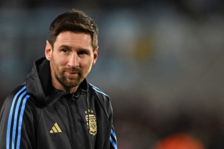 Messi, antes do jogo entre Argentina e Venezuela, pela Eliminatórias da Copa do Mundo, nesta quinta-feira (4)