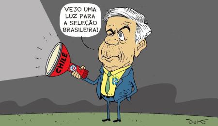 Charge do Duke abordou a vitória da Seleção Brasileira sobre o Chile
