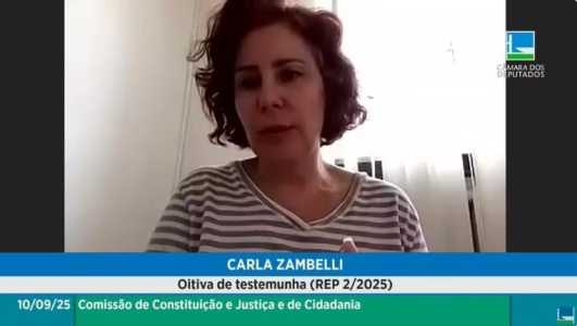 A deputada federal Carla Zambelli troca acusações durante audiência com o hacker Walter Delgatti