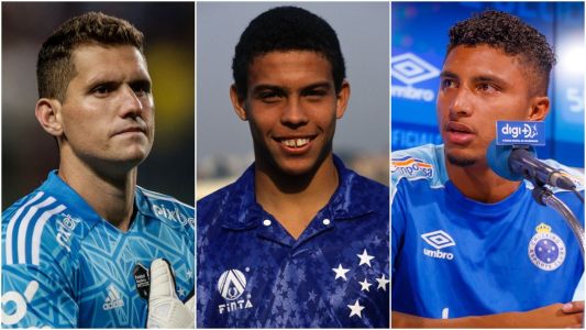 Rafael Cabral (esq), Ronaldo Fenômeno (centro) e Ederson