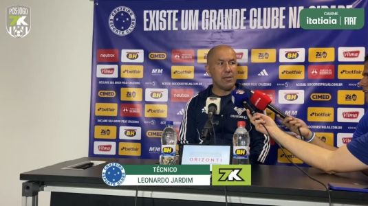 Leonardo Jardim, técnico do Cruzeiro, em entrevista coletiva