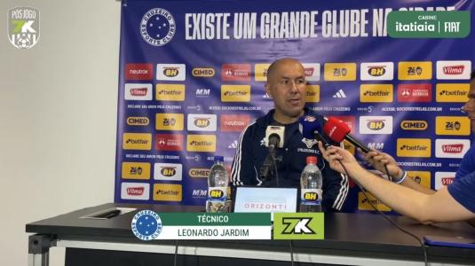 Leonardo Jardim, técnico do Cruzeiro, em entrevista coletiva