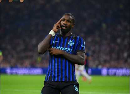 Marcus Thuram anotou os dois gols da Inter de Milão sobre o Ajax, pela Champions League