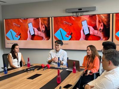 Time de investimentos do Inter e o CEO do banco no Brasil, Alexandre Riccio, concederam coletiva de imprensa em Belo Horizonte nesta sexta (19)