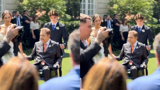 Faustão no casamento da filha Lara Silva