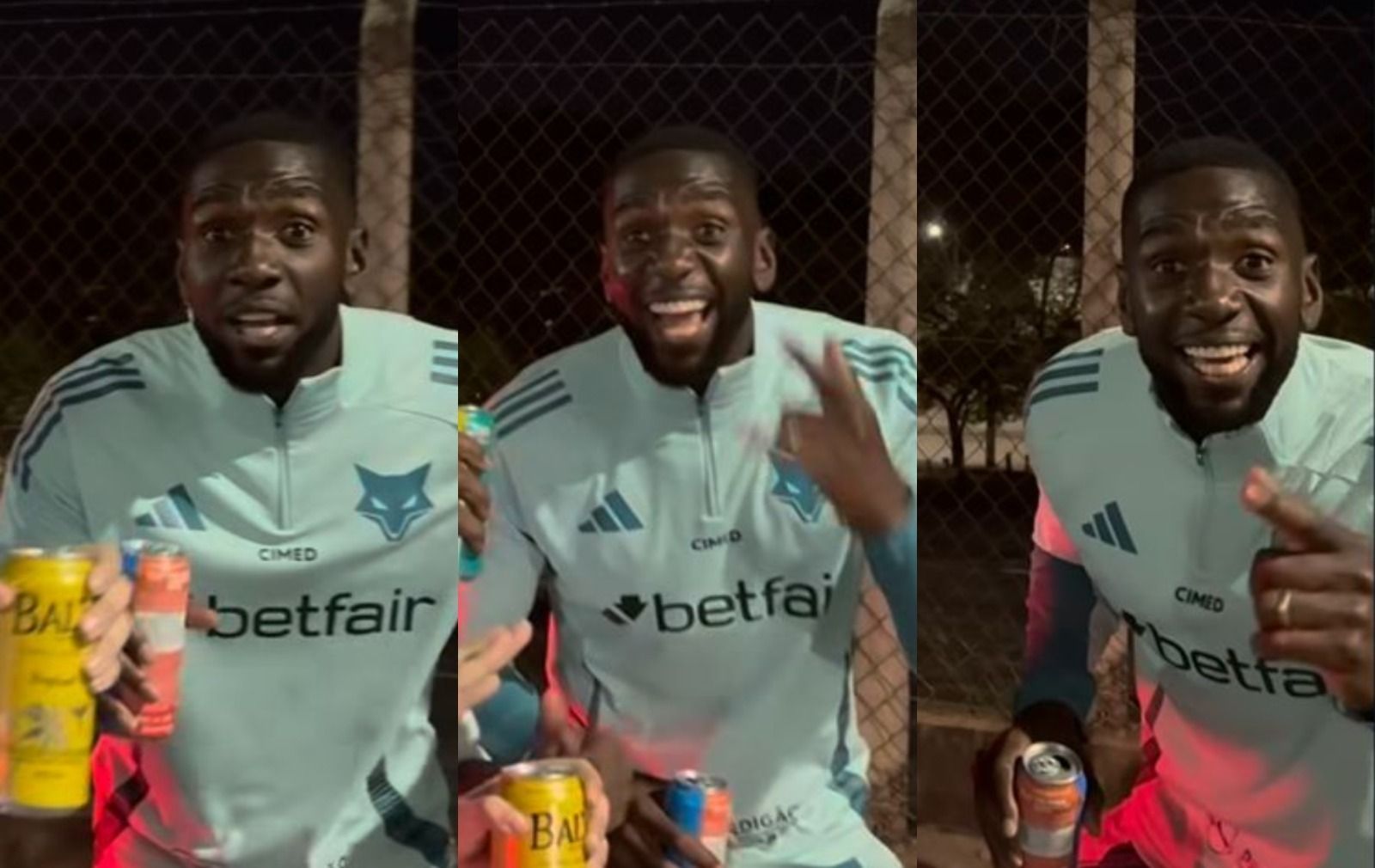 Bolasie troca suco por energético para celebrar vitória do Cruzeiro contra Bragantino