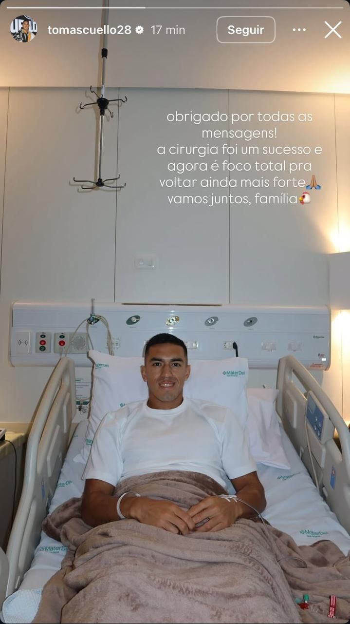 Atlético: fora da temporada, Cuello manda recado à torcida após cirurgia