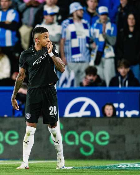 "Cria" do Atlético, Savinho comemora gol pelo Manchester City