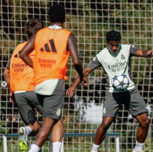 Endrick em treinamento do Real Madrid