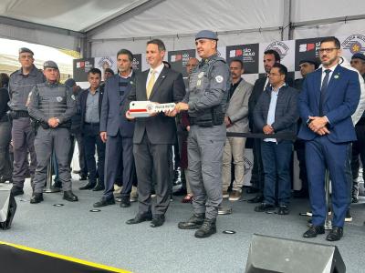 As declarações de Derrite foram dadas nesta quinta durante entrega de novas viaturas para PM de São Paulo