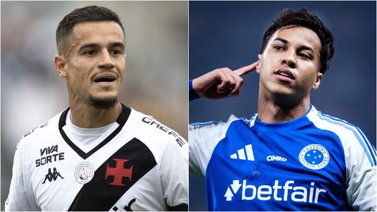 Coutinho (esq), do Vasco, e Kaio Jorge (dir), do Cruzeiro