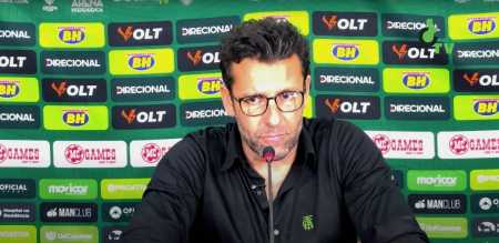 Alberto Valentim, técnico do América, em entrevista coletiva após jogo com Atlético-GO