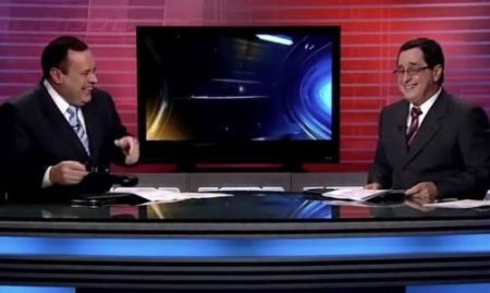 Paulo Soares, o Amigão, e Antero Greco durante o Sportscenter