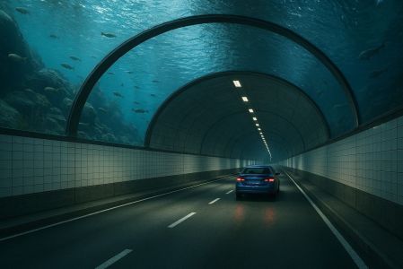 Túnel Subfluvial Raúl Uranga – Carlos Sylvestre Begnis liga as cidades de Santa Fé e Paraná, na Argentina (imagem meramente ilustrativa)