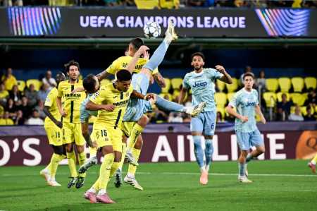 Gol de Federico Gatti para a Juventus sobre o Villarreal na Champions League