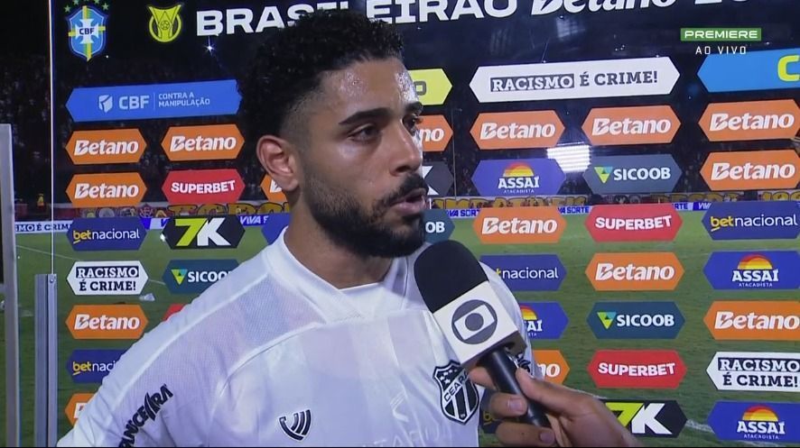 Matheus Bahia, do Ceará, abre o jogo após revés para o Vitória: 'Fomos superiores'