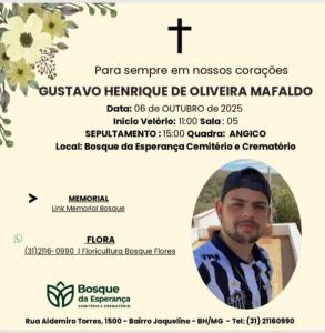 Velório Gustavo Henrique de Oliveira