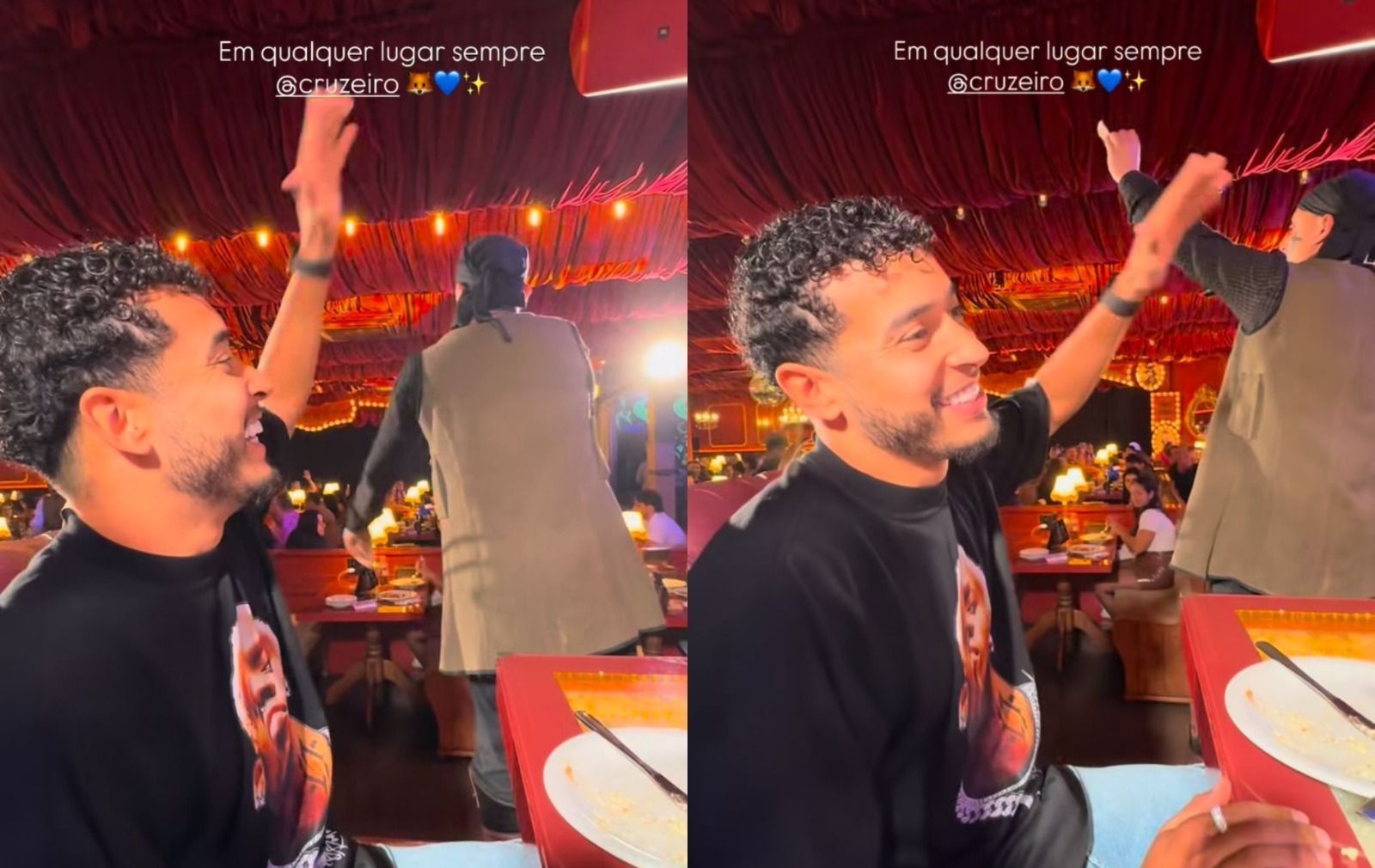 Dupla do Cruzeiro canta hino do clube durante folga na Serra Gaúcha; assista
