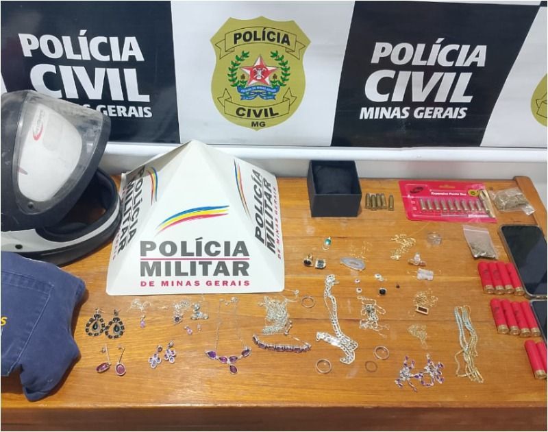 Polícia Civil recupera joias roubadas em Ouro Preto e prende três suspeitos em operação conjunta