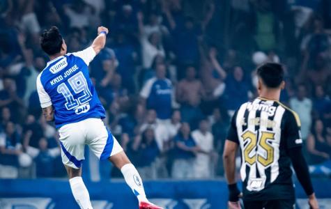 Kaio Jorge celebra gol pelo Cruzeiro contra o Atlético