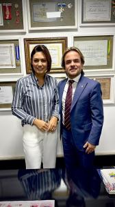 Michelle Bolsonaro e Eros Biondini se reuniram na última terça-feira (14) para tratar sobre a pré-candidatura do deputado federal ao Senado
