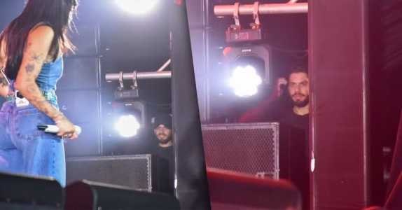 Zé Felipe assiste show de Ana Castela 'escondido'