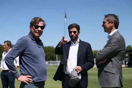 Jorge Salgado, ex-presidente do Vasco, com Josh Wander, que era o dono da 777 Partners