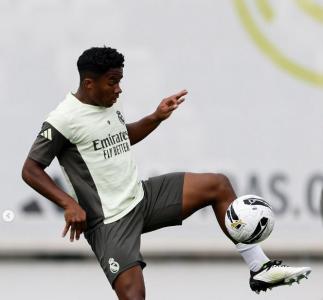 Endrick em treinamento do Real Madrid