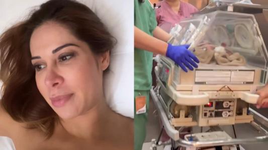 Maíra Cardi mostra a filha recém-nascida, Eloah, na UTI