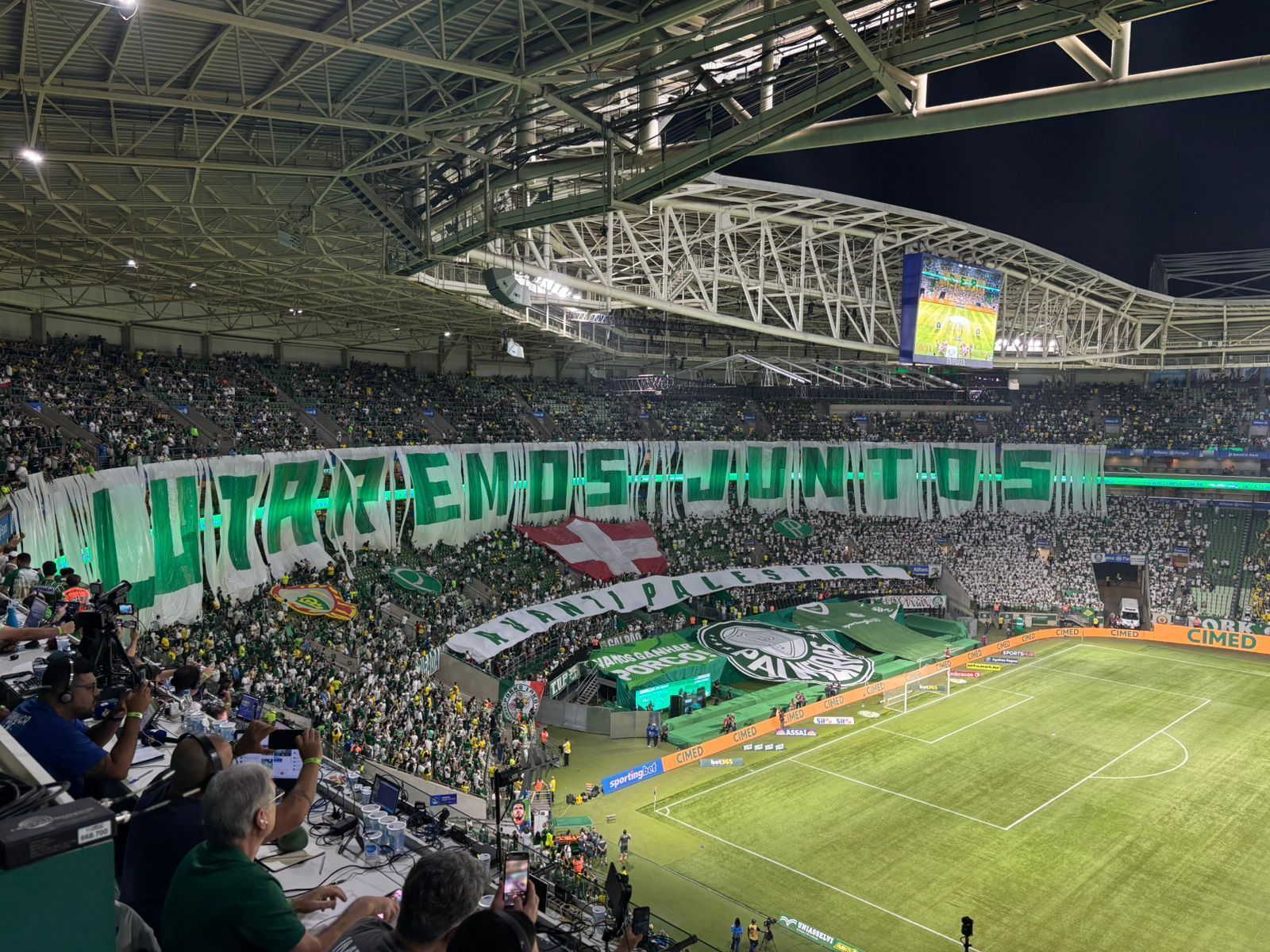 Palmeiras x Cruzeiro: torcida faz mosaico e promete apoio para Libertadores