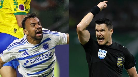 Fabrício Bruno foi expulso no segundo tempo pelo árbitro Rafael Rodrigo Klein