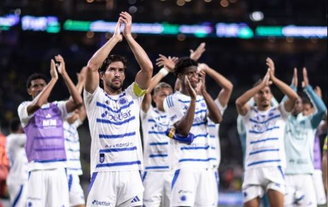 Jogadores do Cruzeiro após o empate sem gols com o Palmeiras no Allianz Parque