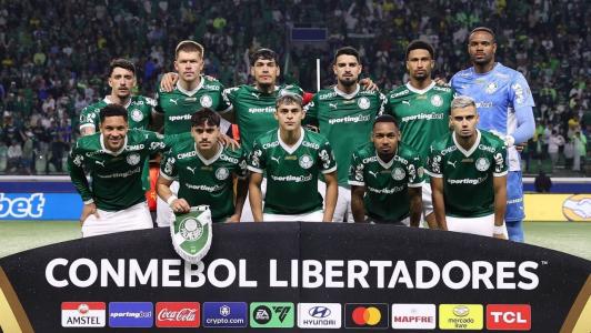 Jogadores do Palmeiras em semifinal da Libertadores