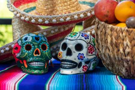 Máscaras são características do Dia de los Muertos no México