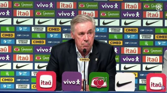 Carlo Ancelotti, técnico da Seleção Brasileira, parabenizou o Atlético pela ida à final da Sul-Americana