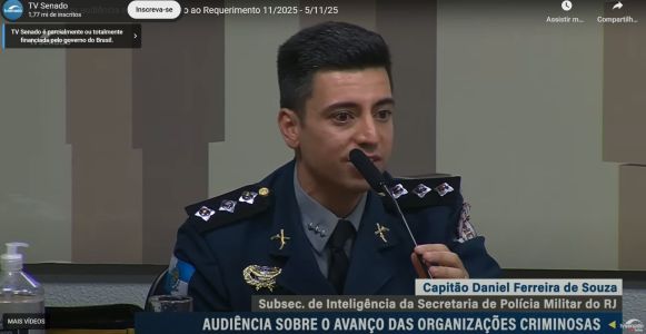 Subsecretário de Inteligência da Secretaria de Estado da Polícia Militar do Rio de Janeiro, capitão Daniel Ferreira de Souza