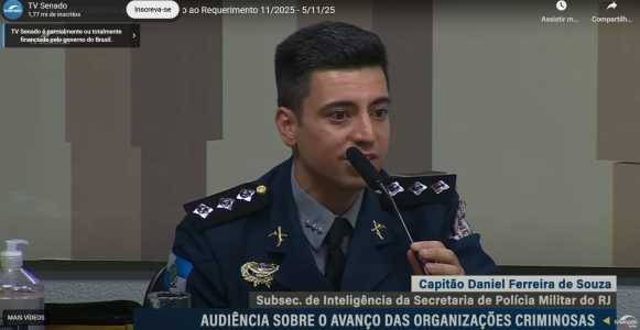 Subsecretário de Inteligência da Secretaria de Estado da Polícia Militar do Rio de Janeiro, capitão Daniel Ferreira de Souza