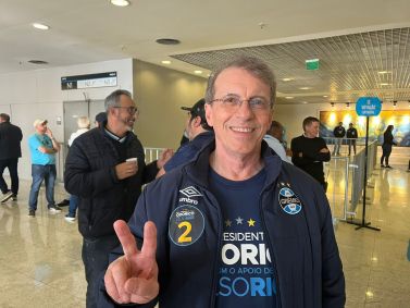 Candidatos à presidência do Grêmio antes da eleição neste sábado (8)