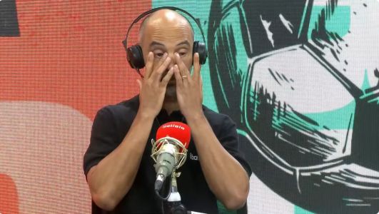 Marques, ídolo do Atlético, se emociona durante a Turma do Bate Bola